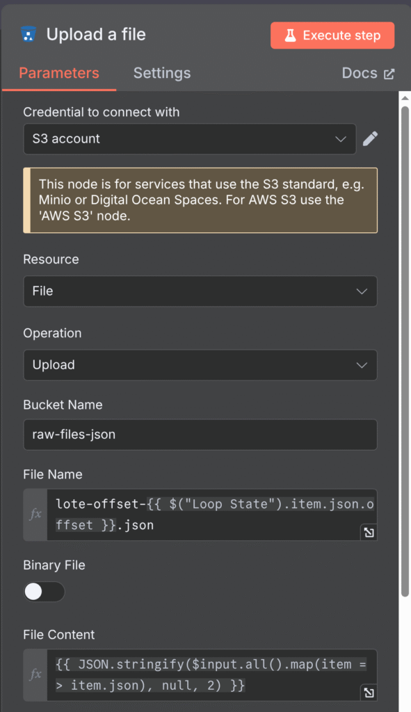 UploadFile, Bucket S3